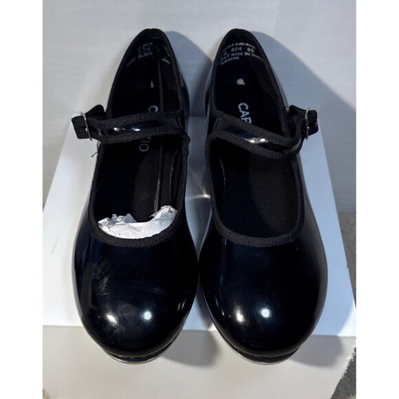 Capezio Tap Shoes Womens Black Patent Leather Size 7.5M With Adjustable Strap - Picture 3 of 8